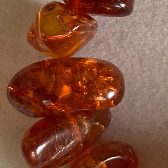 Bracelet Genuine Amber Stretch One Size Fits All Unisex Jewelry Women's Men's - Picture 11 of 11